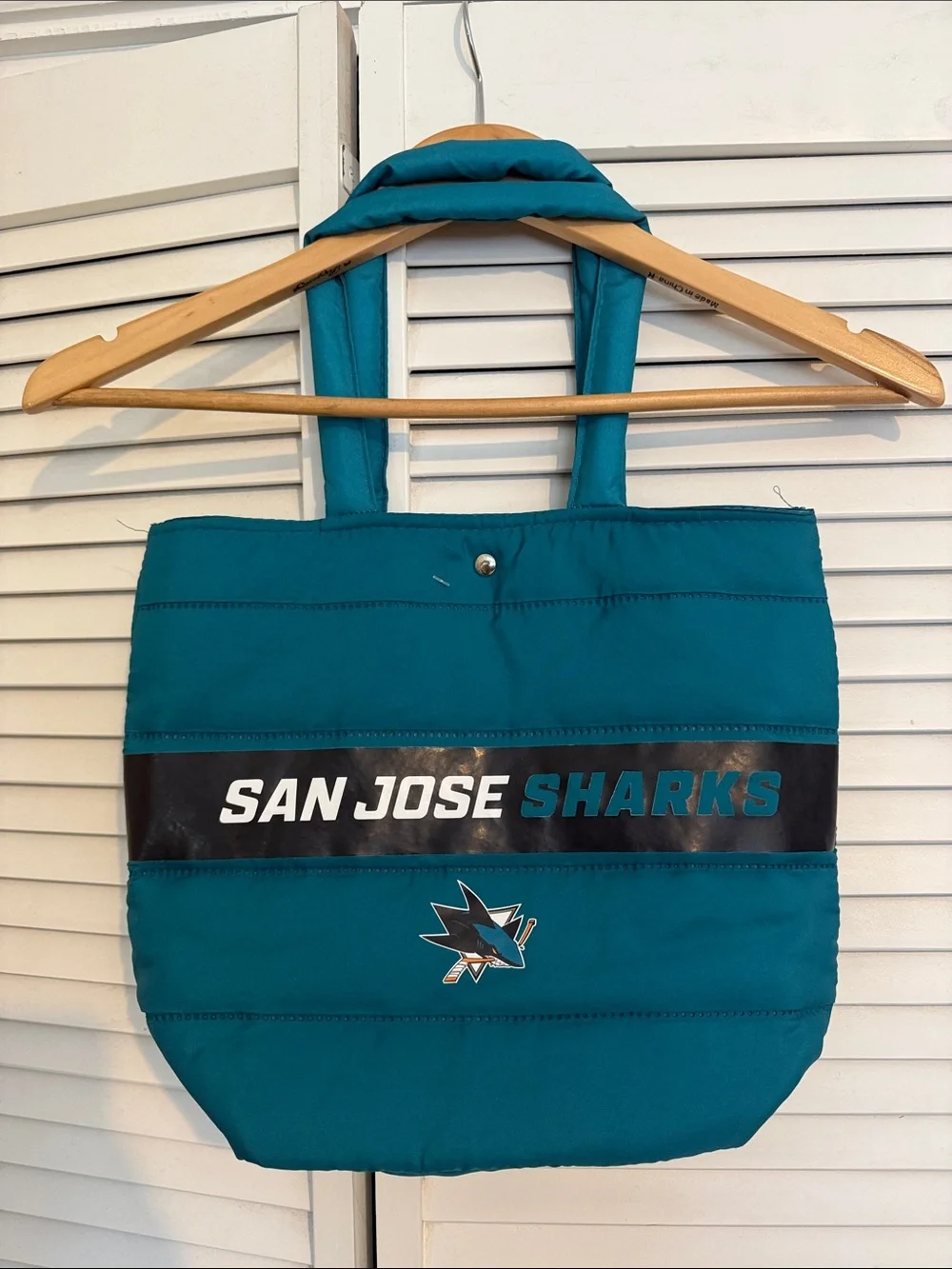 San Jose Sharks Teal NHL Tote Bag - Picture 1 of 6